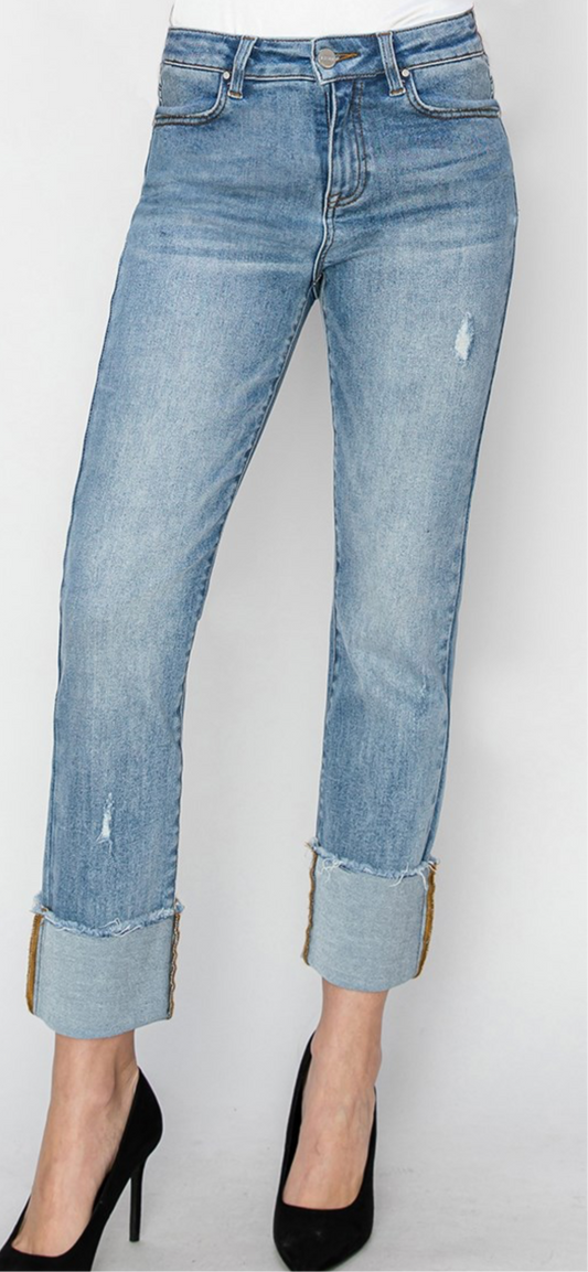 Risen Cuffed Slim Jeans