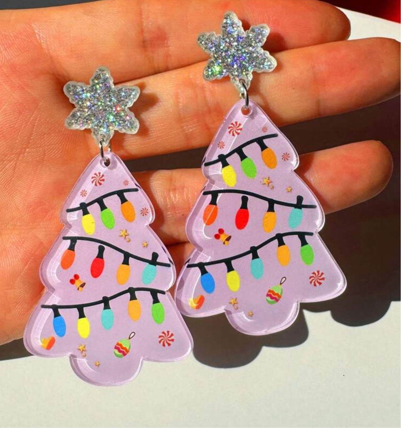 Deck the Halls In Pink Earrings