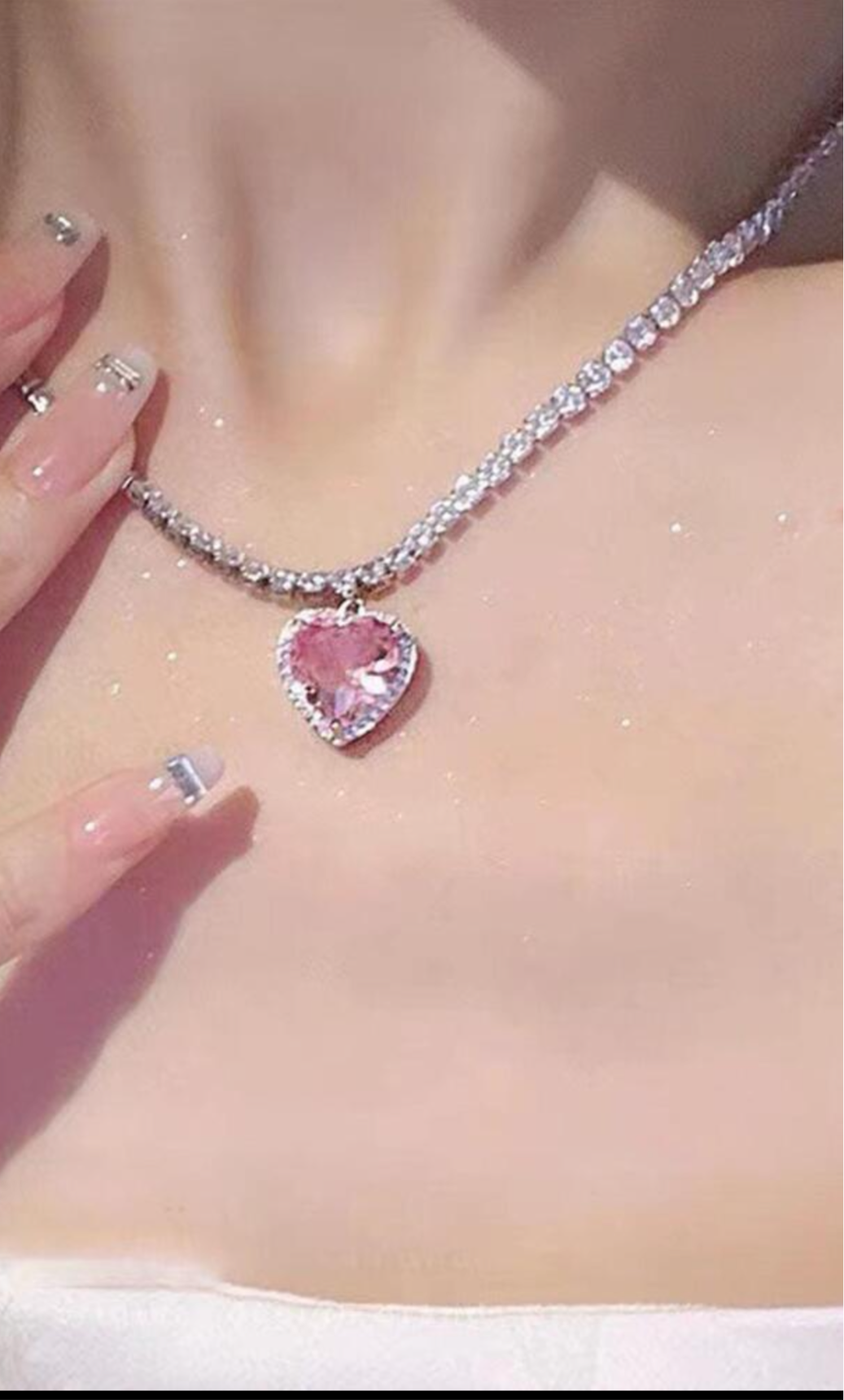 Blushing Heart Necklace