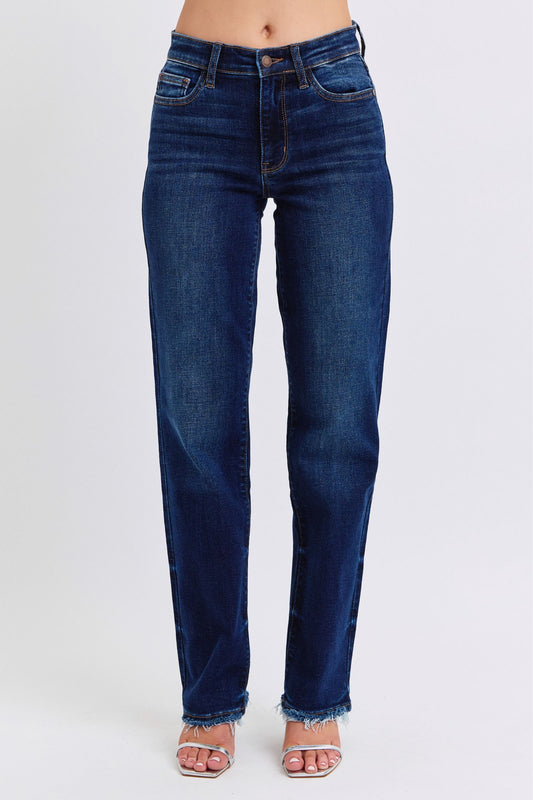 Judy Blue Dark Fray Jeans