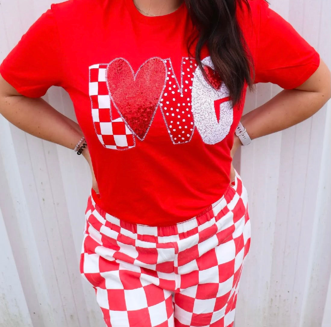 LOVE WITH HEART SHORT SLEEVE