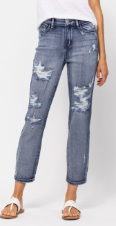 Judy Blue Hi-Rise Destroyed Boyfriend Jean